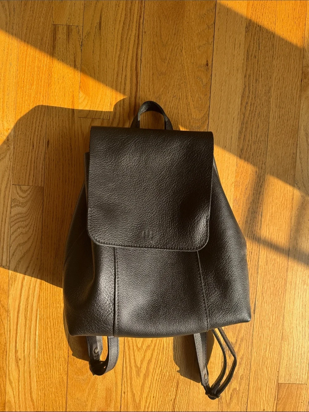 Portland Leather Boston Backpack - Black